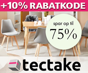 Tectake 75% rabat + 10% rabatkode